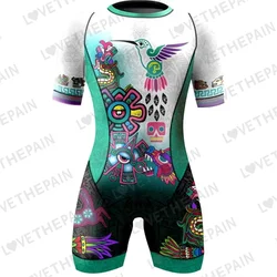Mexico Men Women Professional Triathlon Clothes Short Sleeve Cycling Skinsuits Sets Conjunto Feminino Ciclismo Jumpsuit Kit 2024