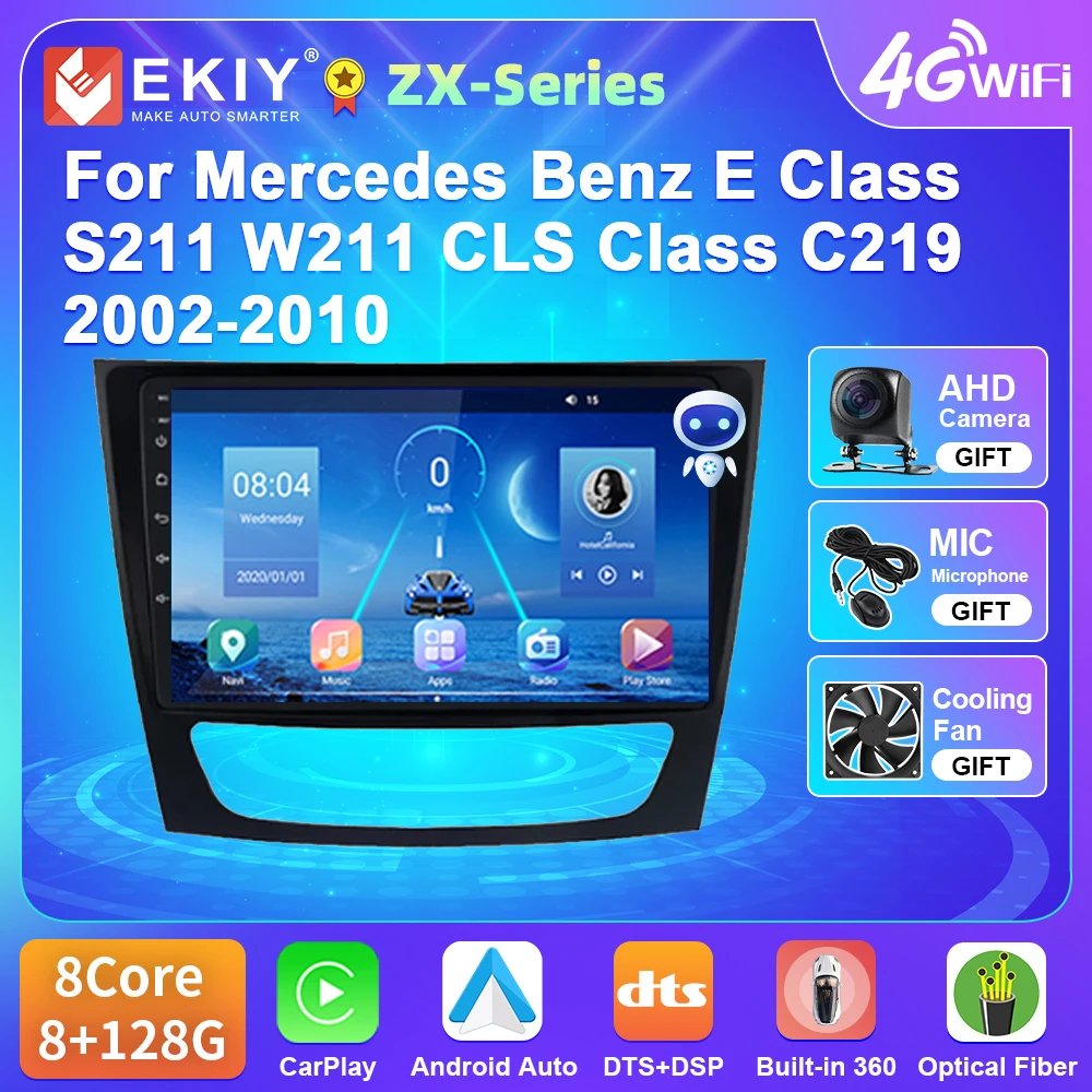 

EKIY Car Radio For Mercedes Benz E Class S211 W211 CLS Class C219 2002-2010 Multimedia Video Player Navigation GPS Stereo