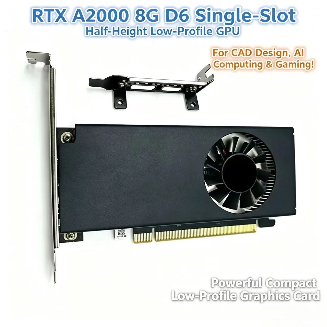 RTX A2000 8G single-slot half-height knife card AI professional graphics card light chasing e-sports game graphics card