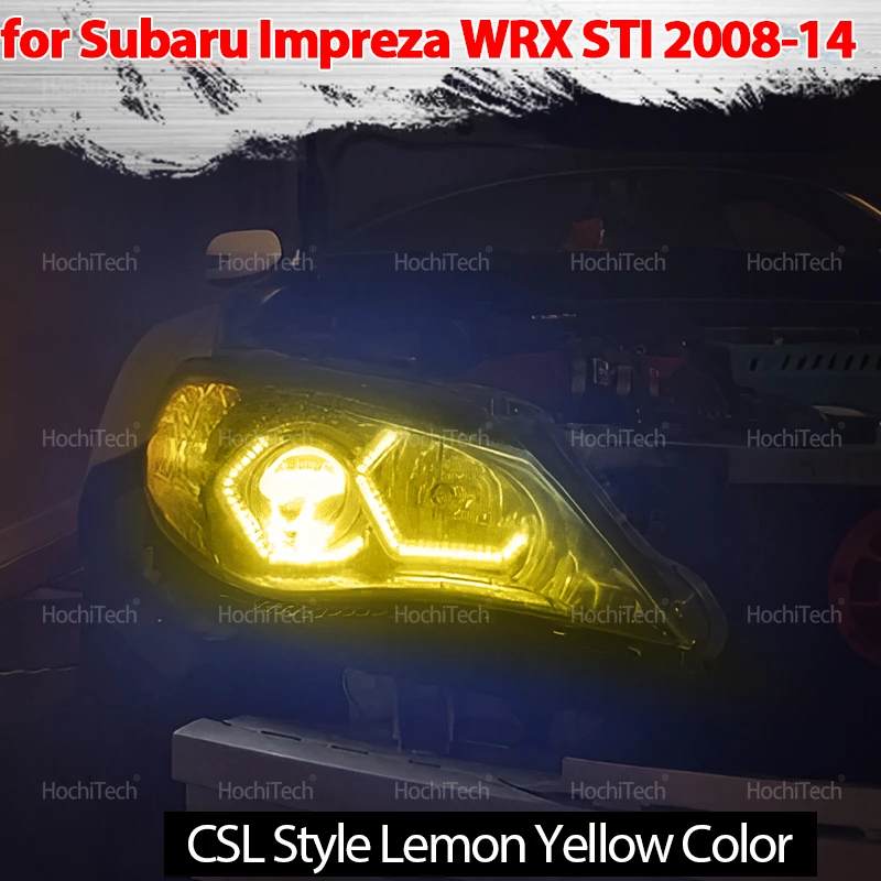 

Для Subaru Impreza WRX STI 2008-2014 Ultra Bright M4 Style LED Angel Eyes Лампа Кольцо Лимонно-желтая Лампа DRL Стайлинг Свет