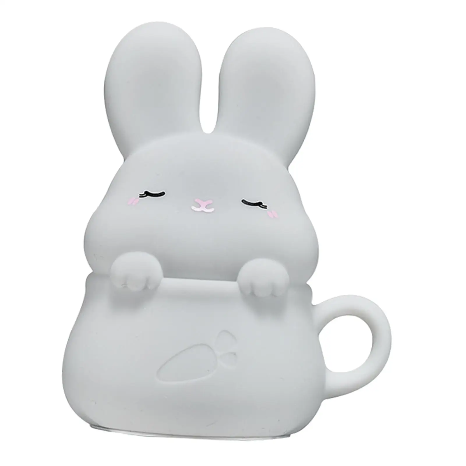 Luz de noche LED de dibujos animados, lámpara de grifo portátil con forma de conejo que cambia de Color para guardería, guardería, regalo para dormir para niños pequeños