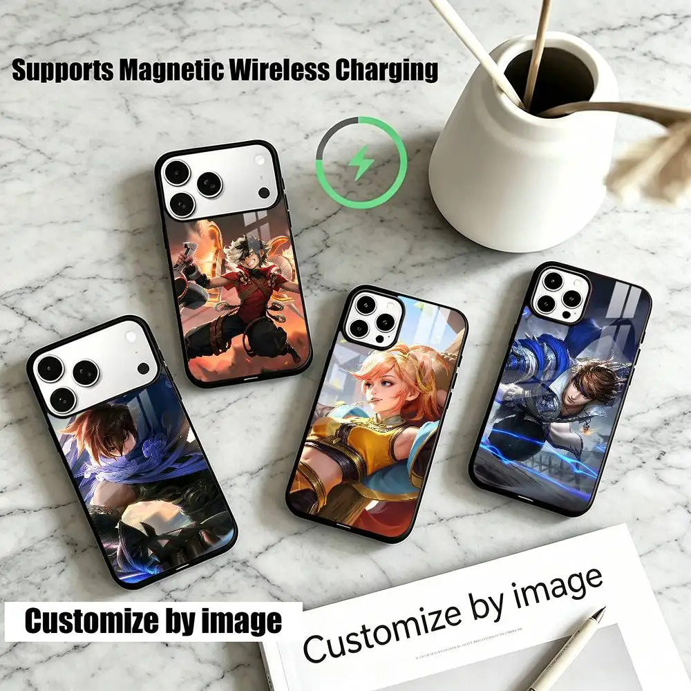 Game Honor of K-Kingss Phone Case For iPhone18,17,16,15,14,13Plus,Pro Allows magnetic wireless charging