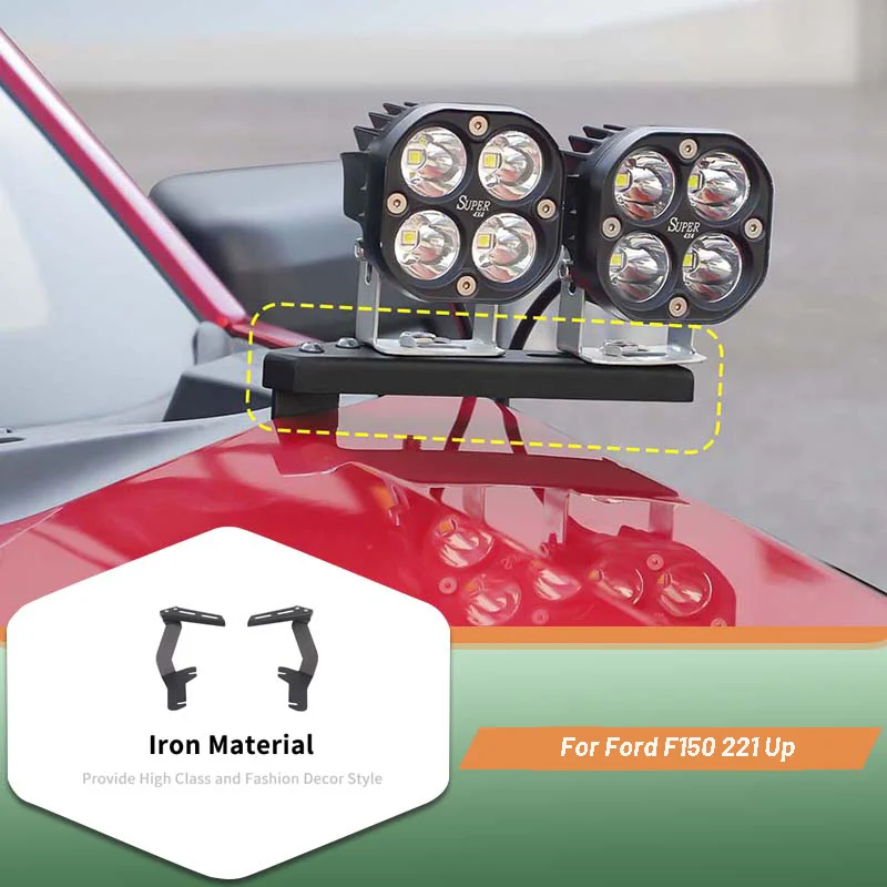 

2pcs F150 A-pillar Mounting Bracket for Ford F150 2021 Up Iron Bracket for LED Fog Light Work Light
