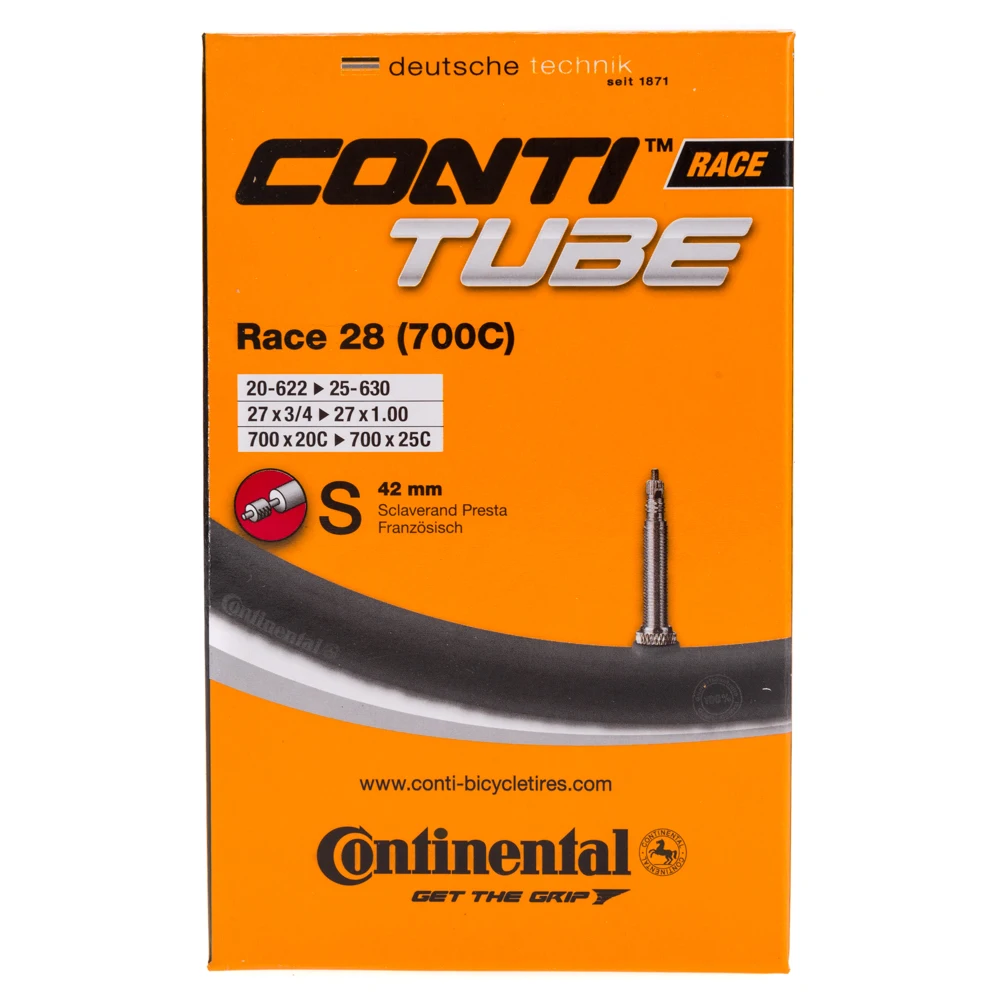 Continental-CONTI Race Tubo Interno de Bicicleta, Tubos Internos de Bicicleta de Estrada, 700 × 23C, 700 × 25C, 700x28C, 700x 32C, 42mm, 60mm, 80mm, FV