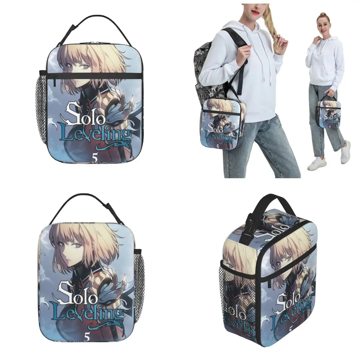 Lunch Box Anime Solo Leveling Product Lunch Food Box INS Trendy Cooler Thermal Lunch Box For School