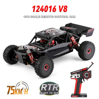 WLtoys 124016 V8 1/12 2.4GHz brushless RC Off-Road Car High Speed Remote Control Crawler Race Car 75km/h 4WD RTR Metal Chassis
