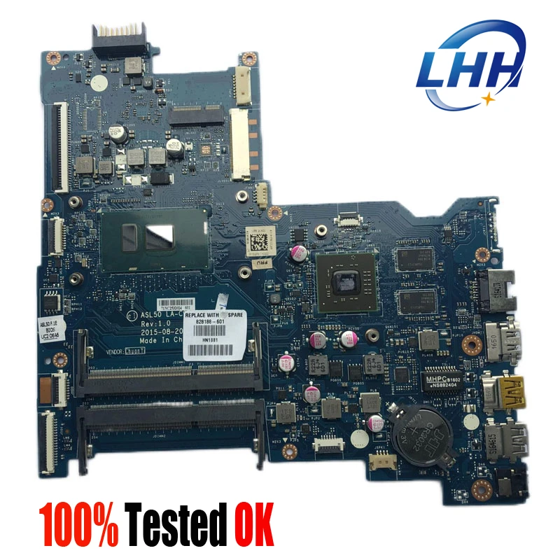 

LA-C921P Mainboard for HP 15-AC 250 G4 Laptop Motherboard with I5-6200U I7-6500U CPU R5 M330 2GB GPU DDR3L