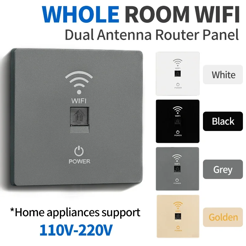 

High - Performance 1000Mbps WiFi Repeater & Extender - 110V 220V Smart In - Wall AP Panel