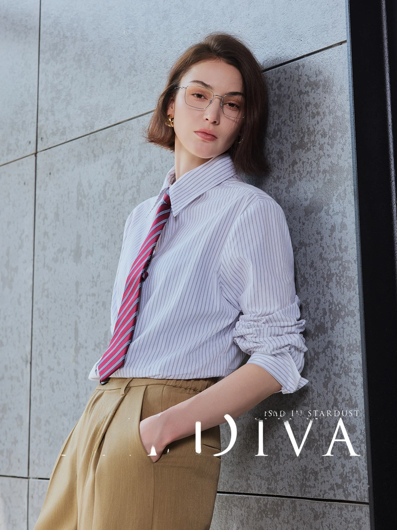 

the Diva Intelligent Old Money Strongly Recommended Women's Versatile Long Staple Cotton Striped Shirt Commute Shirt Breathab...