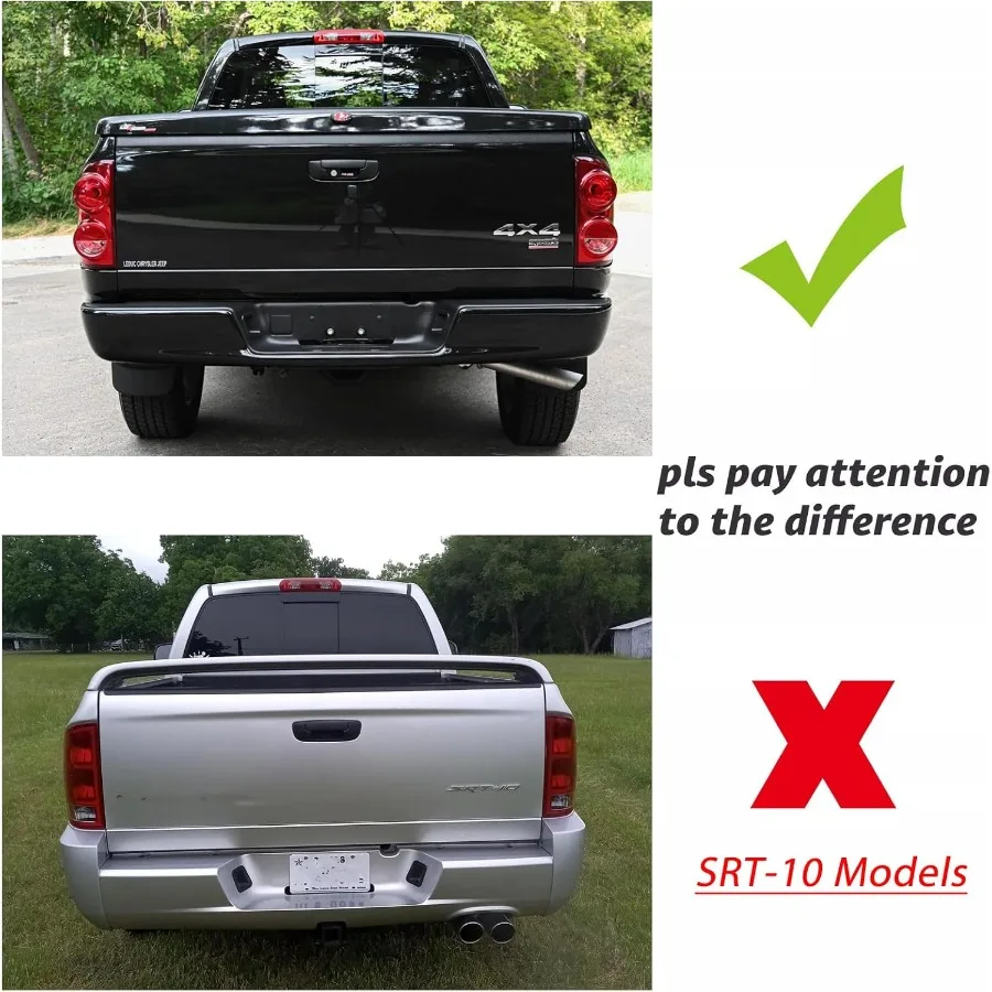 مجموعة المصد الخلفي من الفولاذ لـ 2002-2008 دودج رام 1500 2003-2009 دودج رام 2500 3500 HD استبدال المصد الخلفي الأسود #3