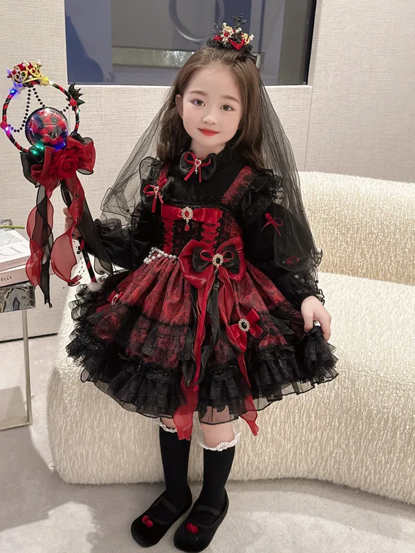 Halloween Kinderkostuum Nieuwe Sle Little Devil Cos k Lolita Dr Prestatiekleding Polyestervezel