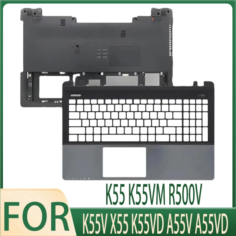 

Laptop Cover for K55V X55 K55VD A55V A55VD K55 K55VM R500V Bottom Case Cove/Palmrest Upper Cover