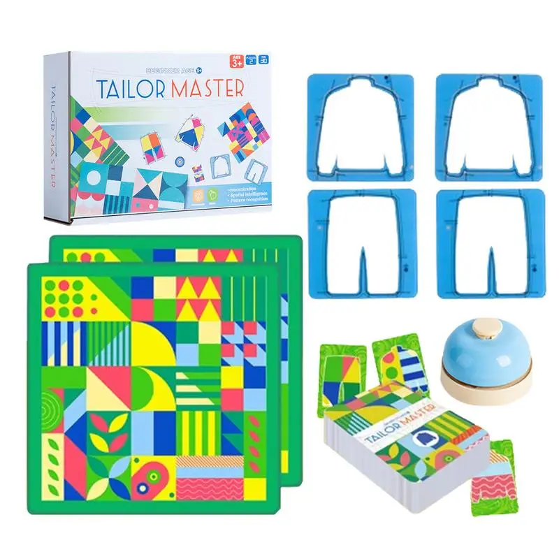 Fabric Tailor Master Game Shape Matching Board Game Toys Children's Educational Thinking Concentration Training Toy Drawing