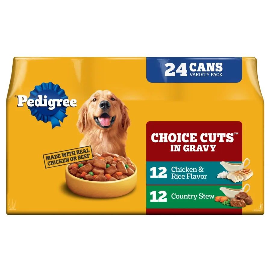 Choice Cuts In Gravy Adult Wet Dog Food Chicken and Rice Multipack, 13.2 oz Cans 24 Pack