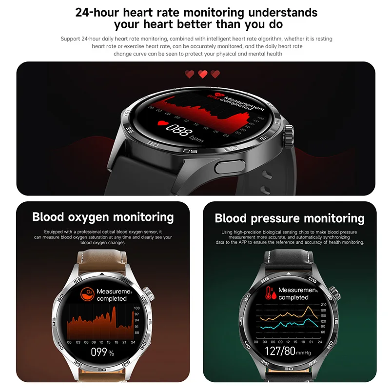 Heren sporthorloge 5 Pro Smart Watch 1,53 "NFC GPS Motion Tracks Kompas Bluetooth-oproepen Bloeddruk SpO2 Hartslag Smartwatch