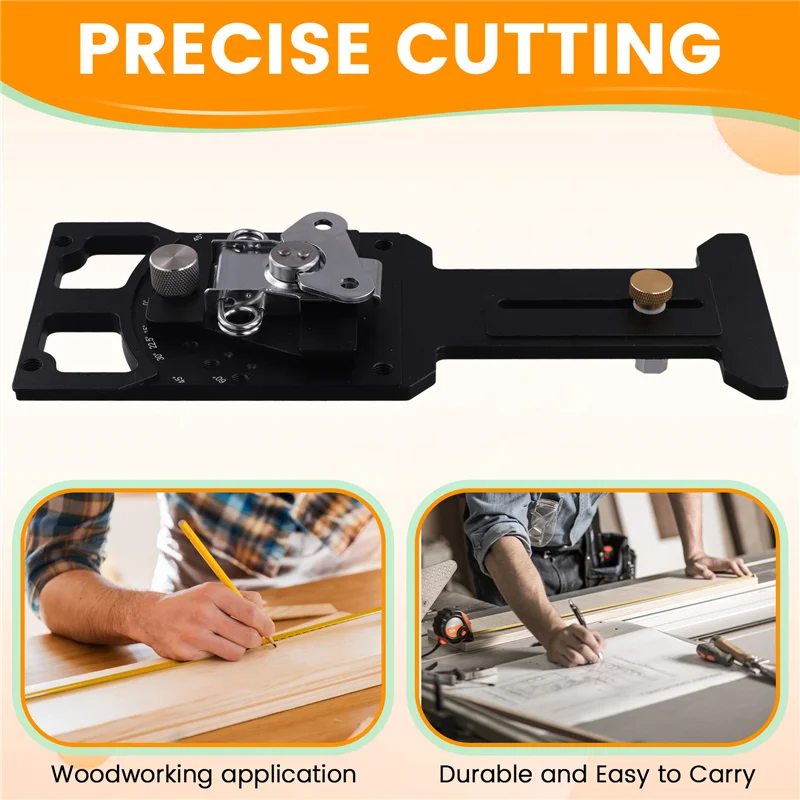 

ABZV-Adjustable 60° To 60° Track Saw Square With Quick Positive Angle Stop And 90° Degree Right Angle Rail Guide