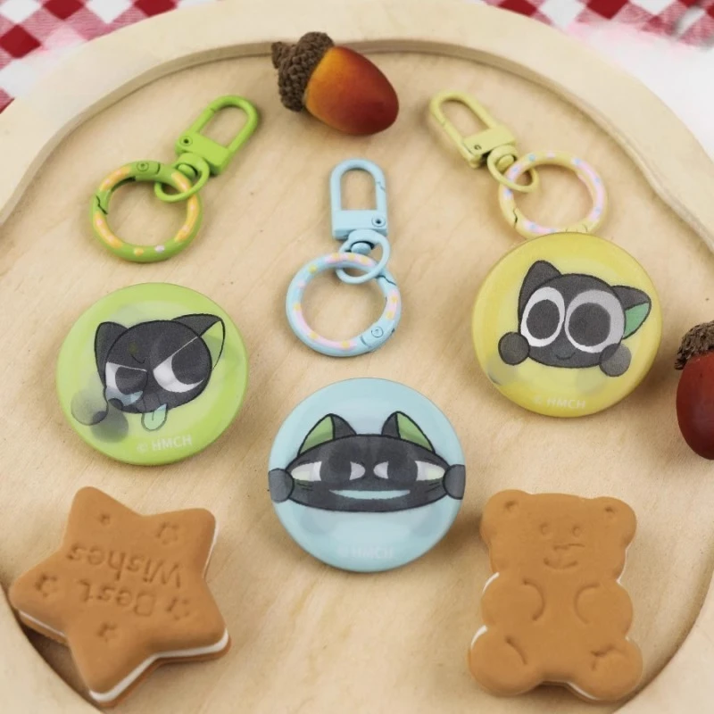 

Original The Legend of LUOXIAOHEI Ghost Face Series Grating Badge Pendant Keychain Costume Brooch Pin Cartoon Kids Gifts