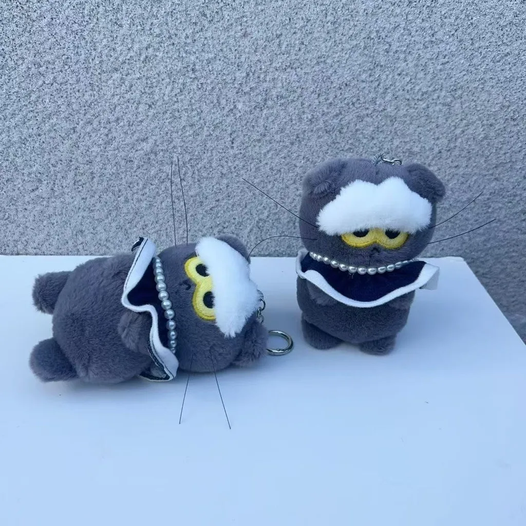 Kpop G-DRAGON ZOA دمية قطيفة كيرينغ ألعاب محشوة على شكل قطة رمادية #4