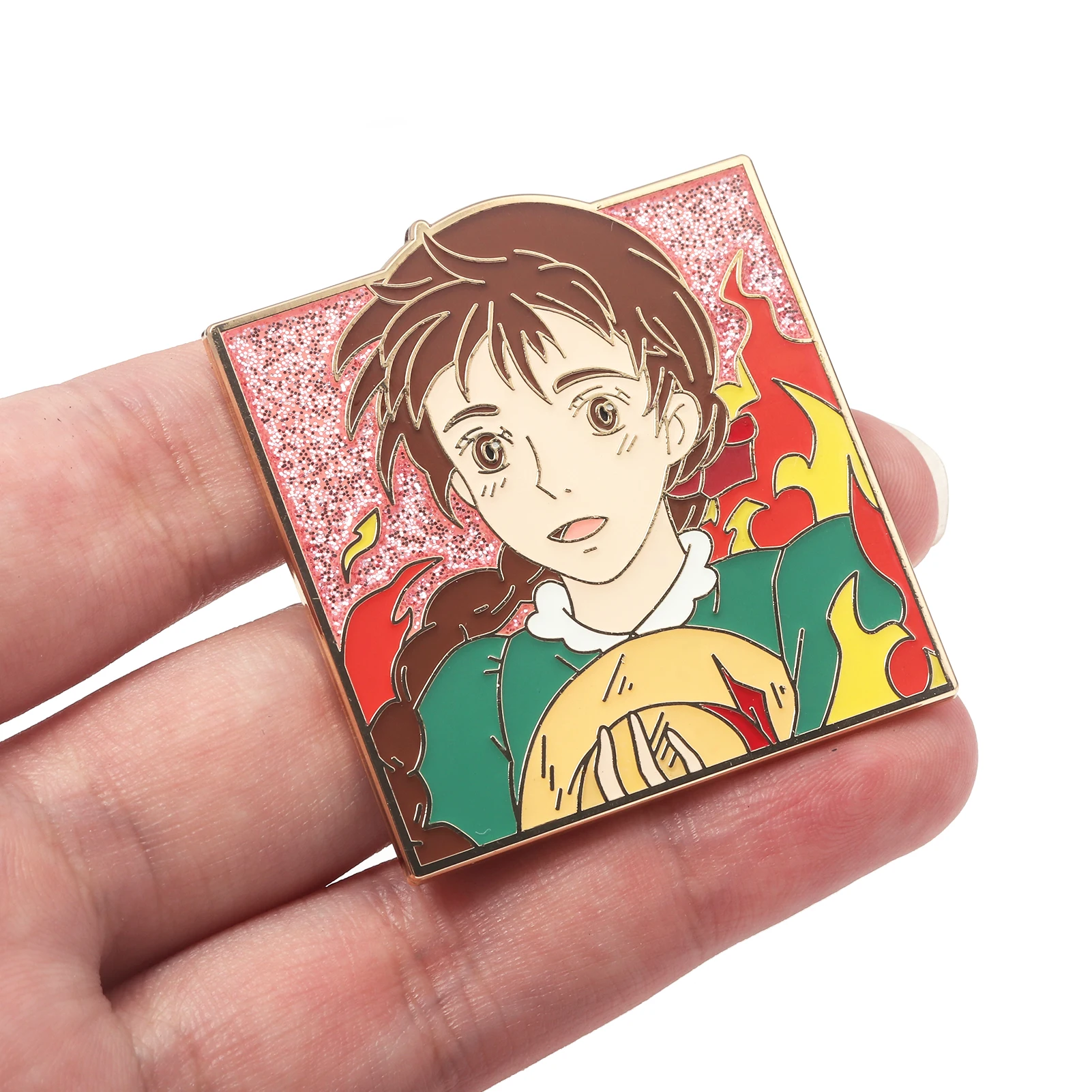 Anime Enamel Pins Castle Character Sophie Brooch Clothes Backpack Lapel Badges Fans Gift Cosplay Props Metal Jewelry Accessories