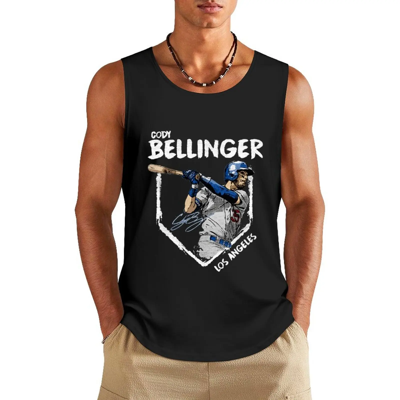 cody bellinger base Tank Top gym training accessories mens gym clothes basketball clothing T-shirt Men's gym