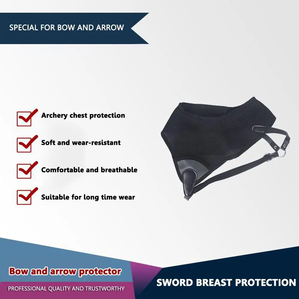 

Защитная защита для груди для стрельбы из лука, защита для груди с луком и стрелами, регулируемый охотничий нагрудный доспех, сетчатый дизайн для тренировок по стрельбе