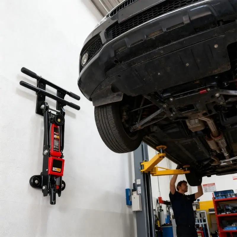 77HF هيكل تخزين مرآب ذو خطاف مزدوج قوي للأرضية باللون الأسود مطلي بالكهرباء