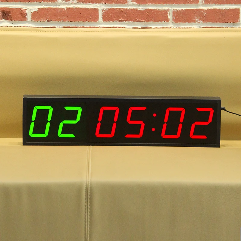 CHEETIE CP50D Orologio da palestra digitale extra large a LED, timer da parete per allenamento da 4 pollici, timer a intervalli programmabile per palestra