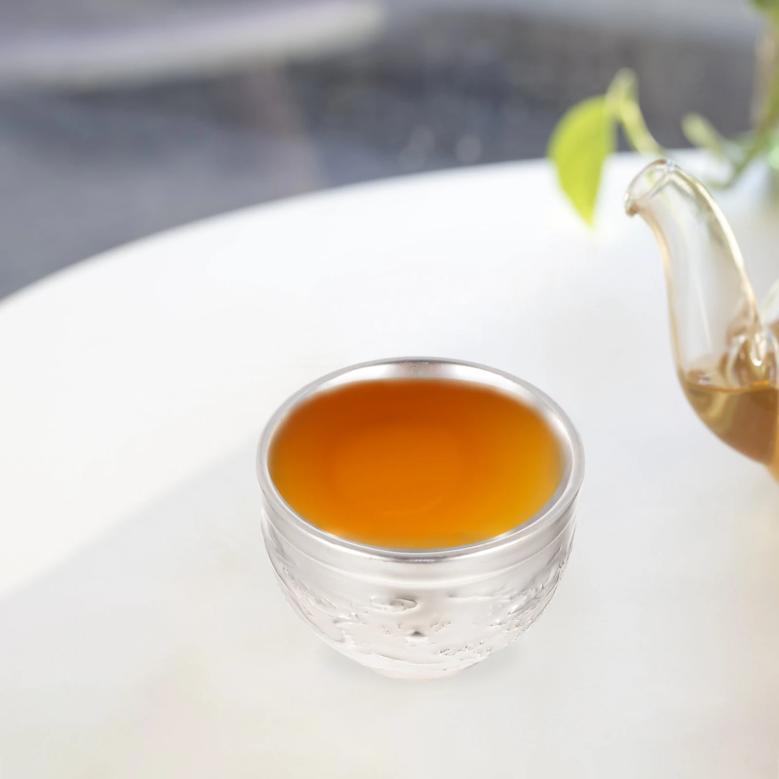 

Silvered Tea Cup Exquisite Kung Fu Teacup Chinese Style Gilt Creative Teaware Set Home Entertaining Gifts