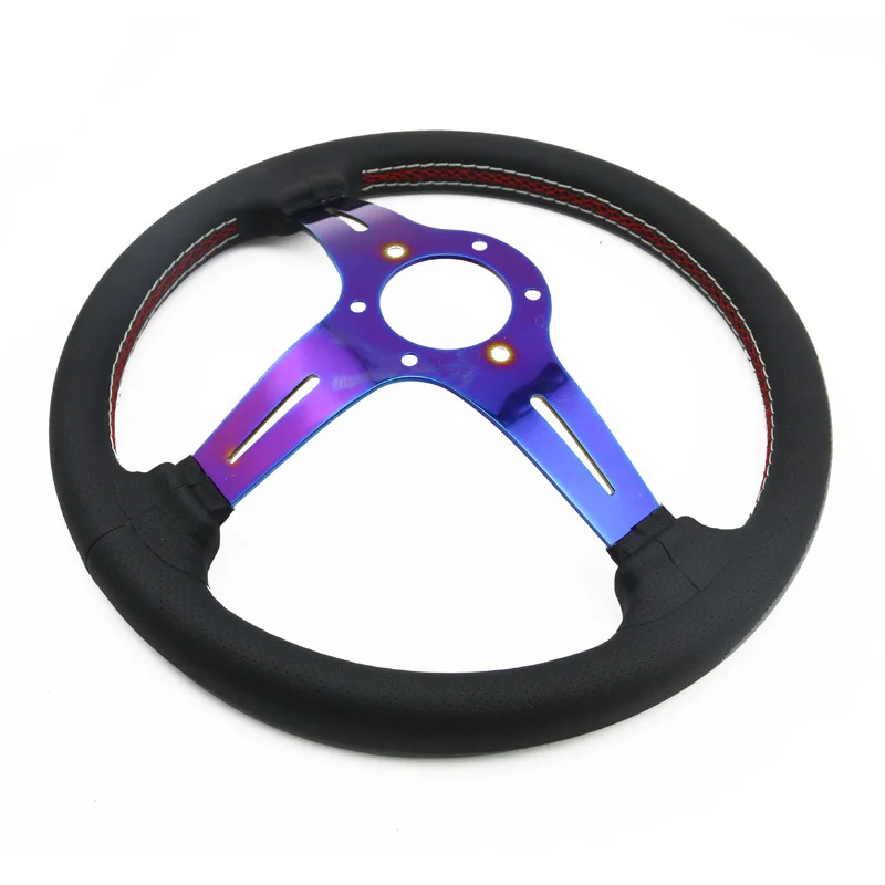 2021 Hot 350 mm diameter Bake Blue Racing Sport Steering Wheel Racing Car Accessories