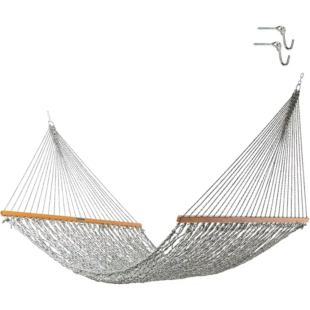 Presidential Green Oatmeal Heirloom Tweed DURACORD Rope Hammock W/Extension Chains, 450 LB Weight Capacity, 13 Ft. X 65 in.