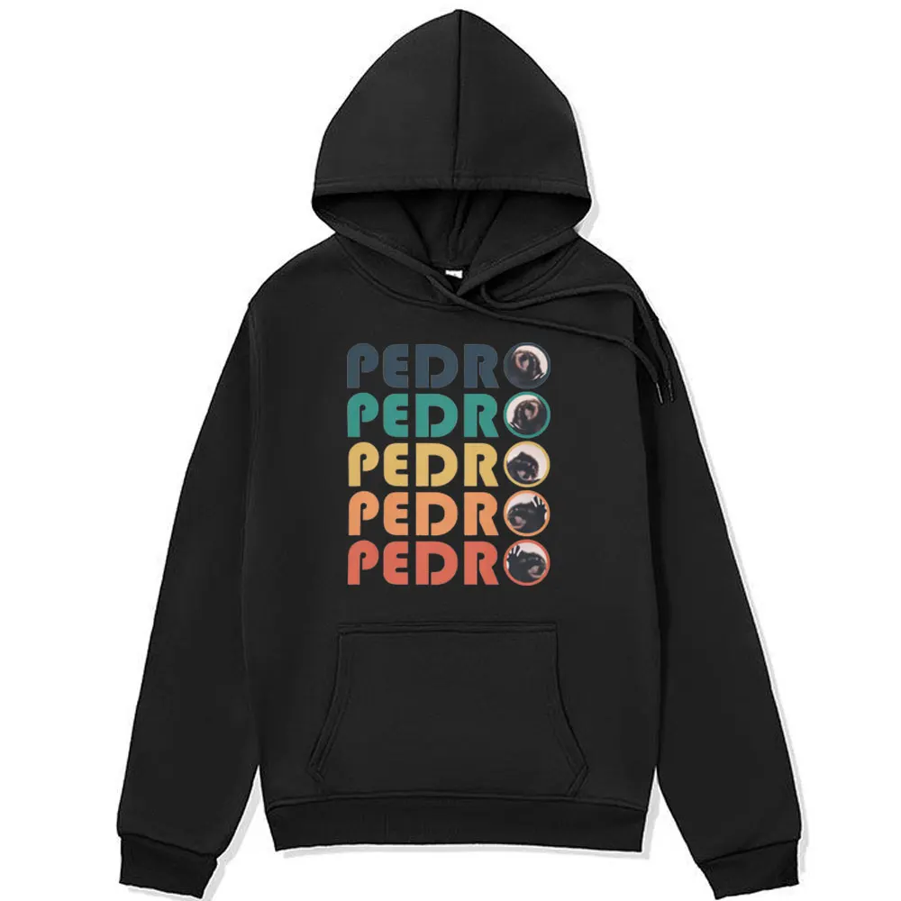 

Funny Pedro Pedro Pedro Retro Colorful Graphic Print Hoodie Unisex Oversized Long-sleeved Sweatshirt Men Women Fleece Pullover