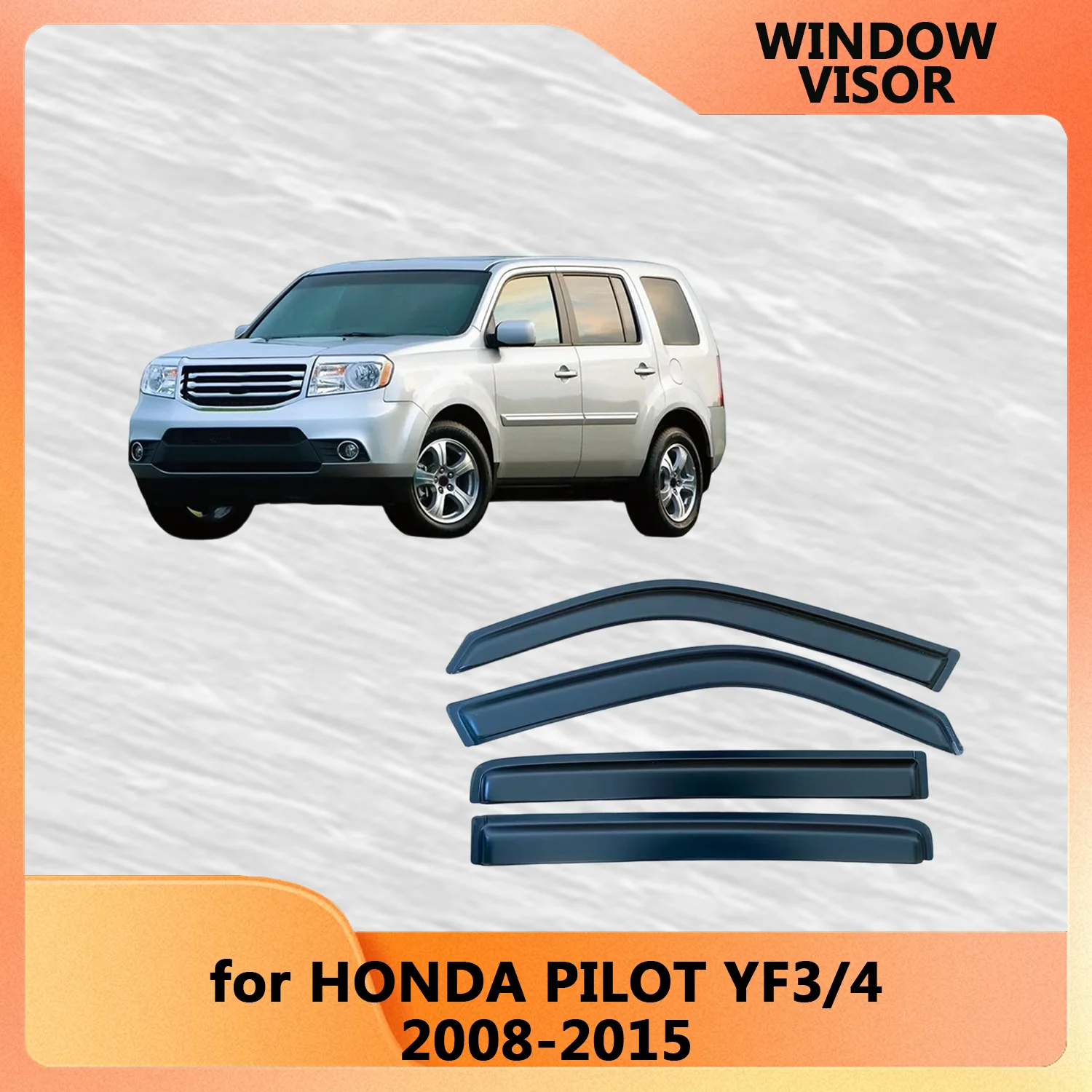 

Window Visor for HONDA PILOT 2008 2009 2010 2011 2012 2013 2014 2015 Wind Deflectors Rain Guards Door Visor Vent Shade Ventvisor