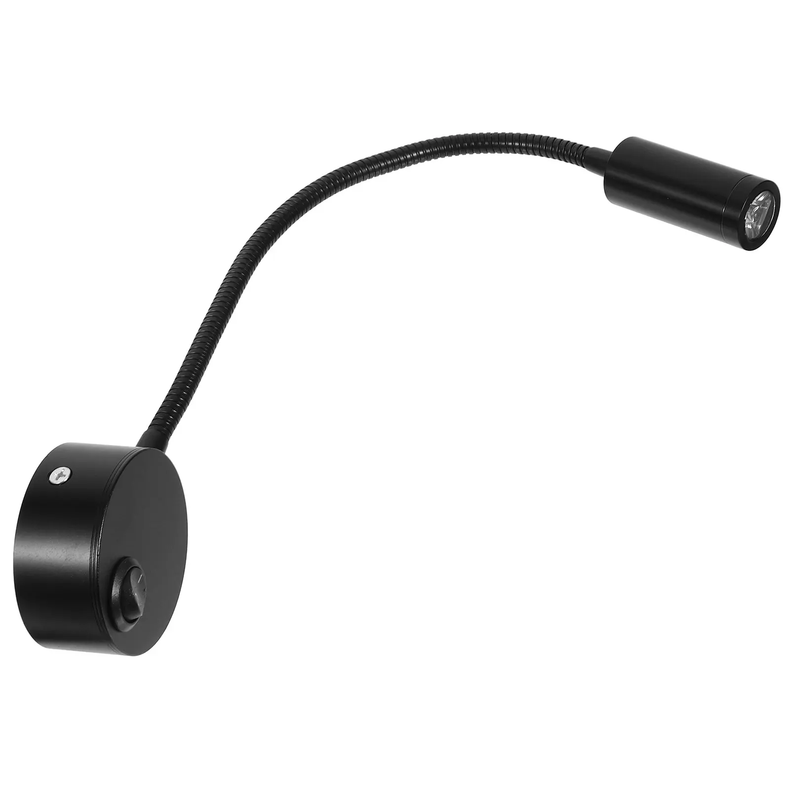 

2 pcs Led Bedside Lamp Wall Light Black Flexible Neck Vintage Industrial Aluminum 110-220V 3W Light Decor For Bedroom Living