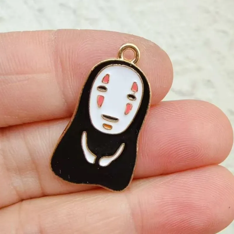 10pcs Japanese Faceless Male Decorations Cute Alloy Pendant Anime Figures Children DIY Creative Fashion Jewelry Accessories Gift view 4