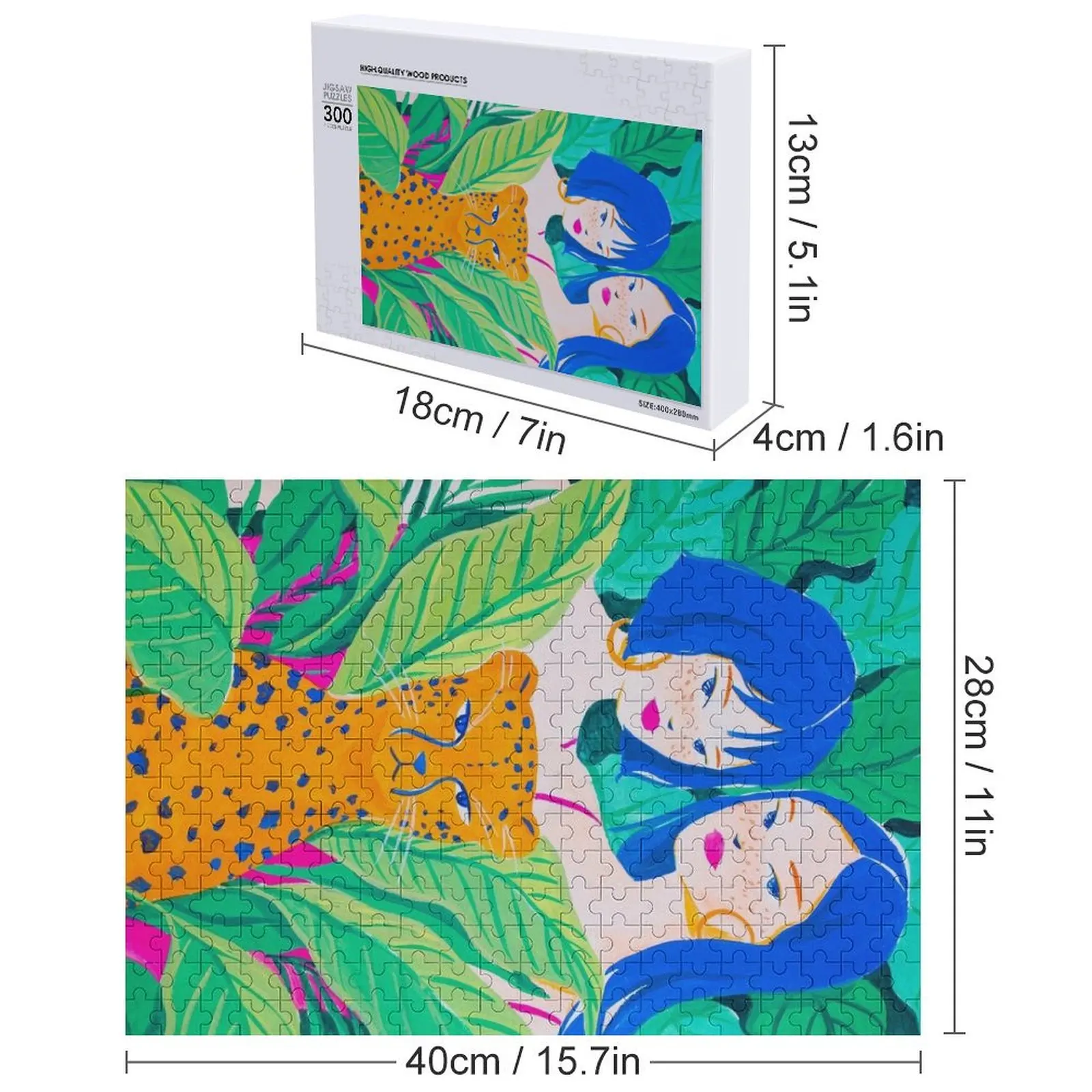 Jungle Friends Puzzle für Erwachsene, Holzpuzzle für Babys, Holzpuzzle für Erwachsene