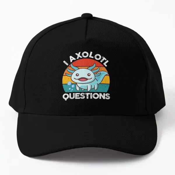 I Axolotl Questions Kids Cute Axolotl  Baseball Cap Hat Czapka Mens Sport Spring  Printed Boys Hip Hop Casual Women Bonnet