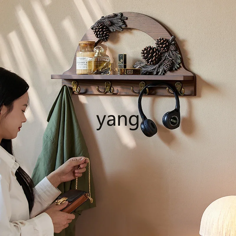 xyy creative coat rack wooden shelf hook wall hanging layer rack laminate wall rack