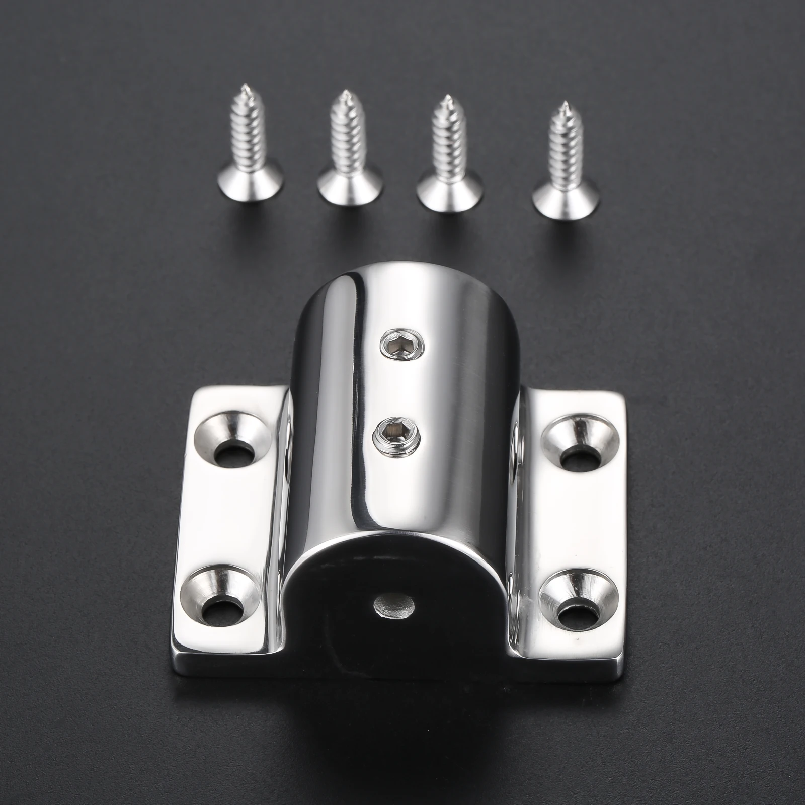 22mm/25mm  316 Stainless Steel Boat 90 Degree Rectangle Stanchion Base Handrail Mount Fitting Kayak Canoe Yacht Marine Hardware