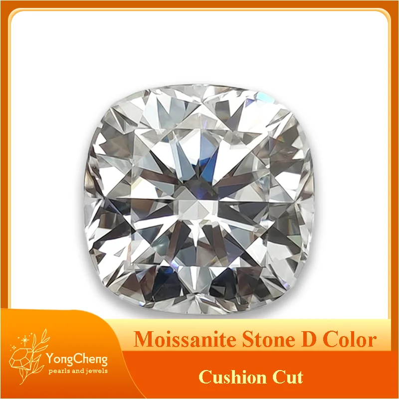 

Moissanite Stone D Color VVS1 Cushion Cut Charms Lab Grown Gemstone Diy Advanced Jewelry Making Materials With GRA Certificate