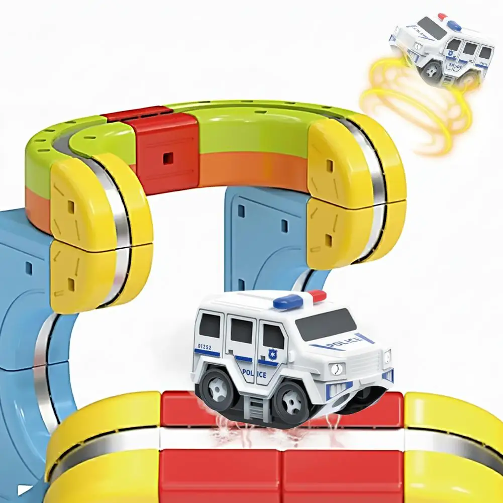 Electric Magnetic Car Anti-Gravity For Magnetic Building Block Tracks Interactive Children Toy Train Railway Track Toys For Chil