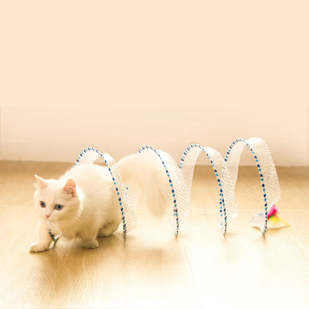 

Pet Cat S-type Foldable Tunnel Toy With Pet Interactive Toy Kitten Accessories For Indoor Cats