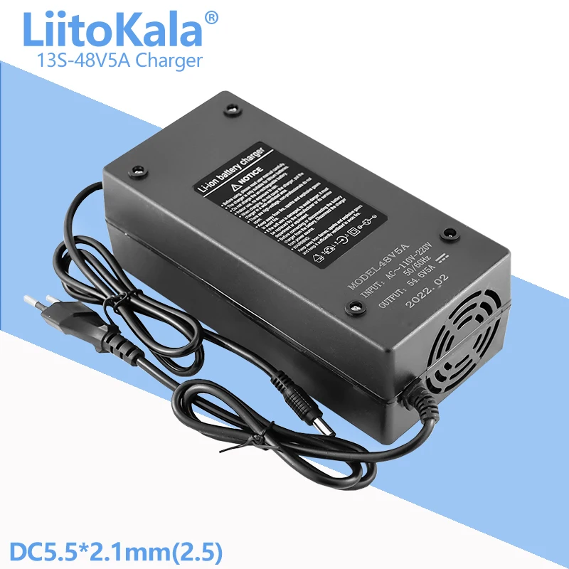 Imagem -02 - Liitokala-carregador de Bateria de Lítio-ion Adaptador de Alimentação Universal 42v 54.6v 13s 10s 2a 3a 5a ac dc 36v 48v