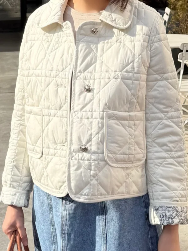 Patrón retro Jaet de algodón acolchado Mujer coreana Sle Abrigo con cuello vuelto usable de doble cara Estampado animal Invierno Nuevo...