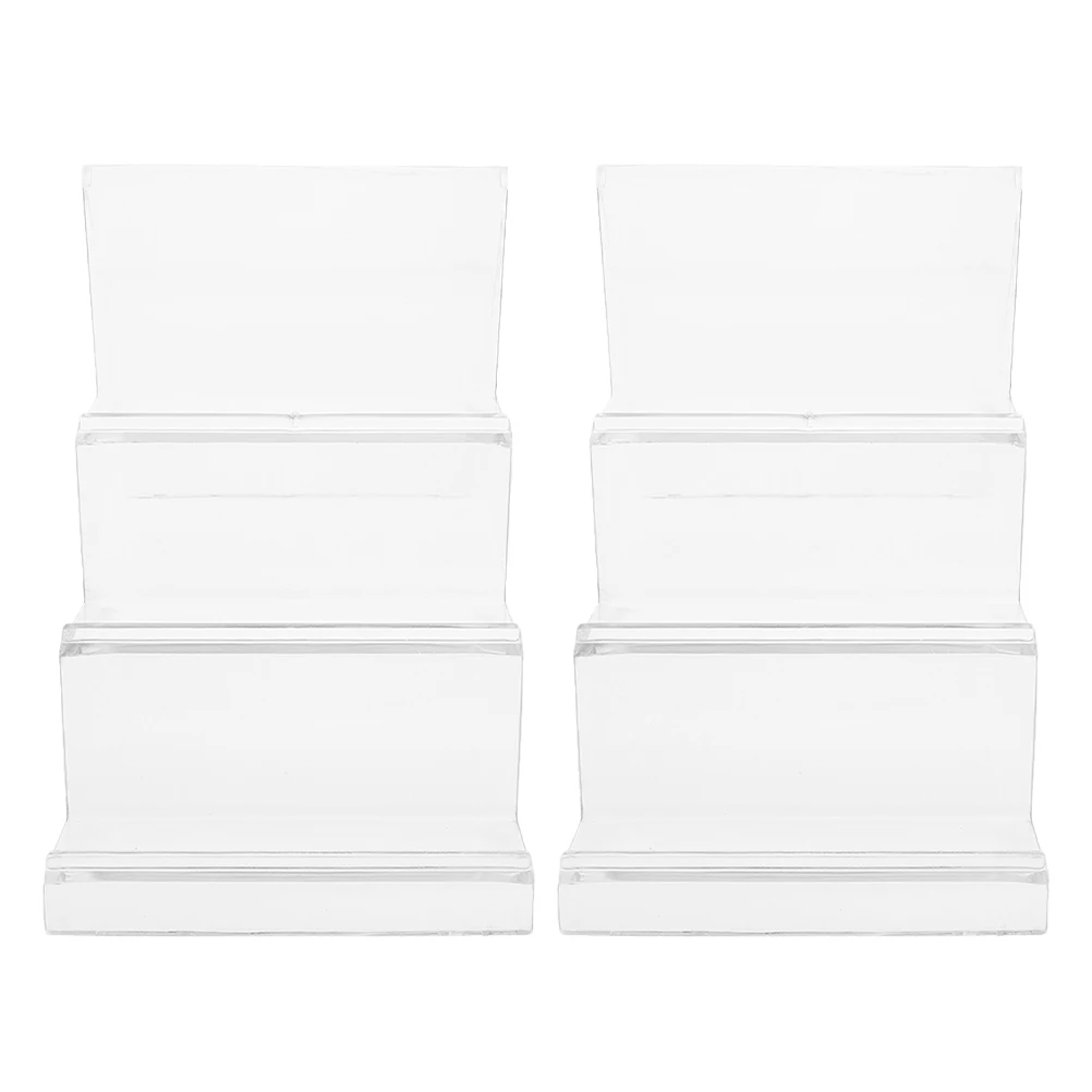 

2 Pcs Desktop Storage Rack Clear Acrylic Display St for Wallet Phone Purse Jewelry Masks ganizers Stable Small Size