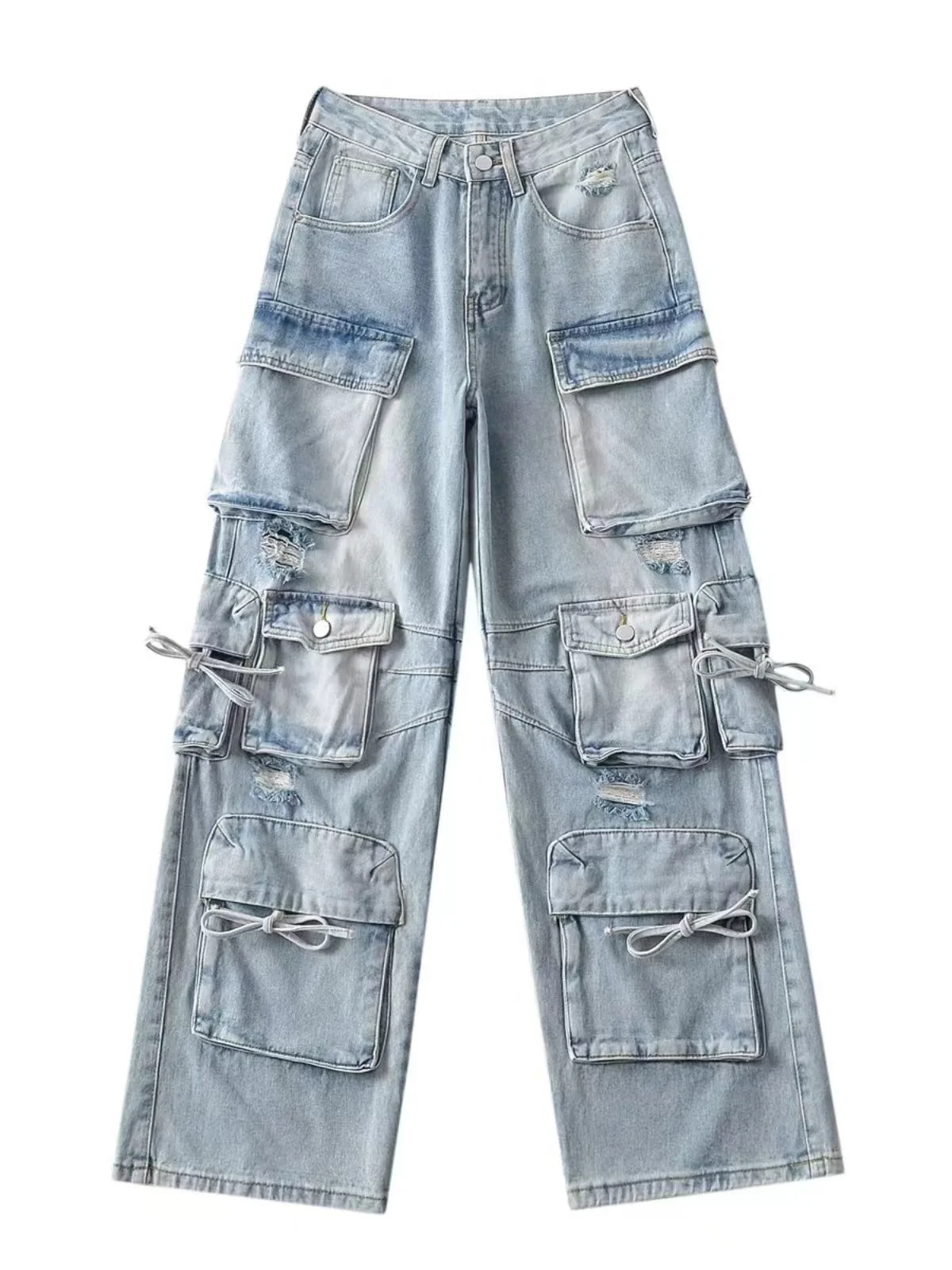 

Women Baggy Cargo Jeans Vintage Harajuku Oversize Denim Trousers Aesthetic Y2k Cowboy Pants Trashy Japanese 2000s Style Clothes