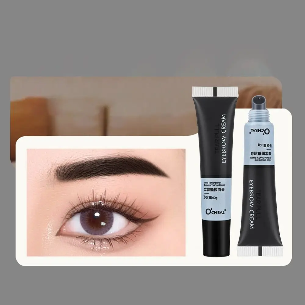 Natural Semi-Permanent Tearing Eyebrow Gel Sweatproof Waterproof Eyebrow Cream Peel Off Long Lasting Eyebrow Tattoo Tint Make Up
