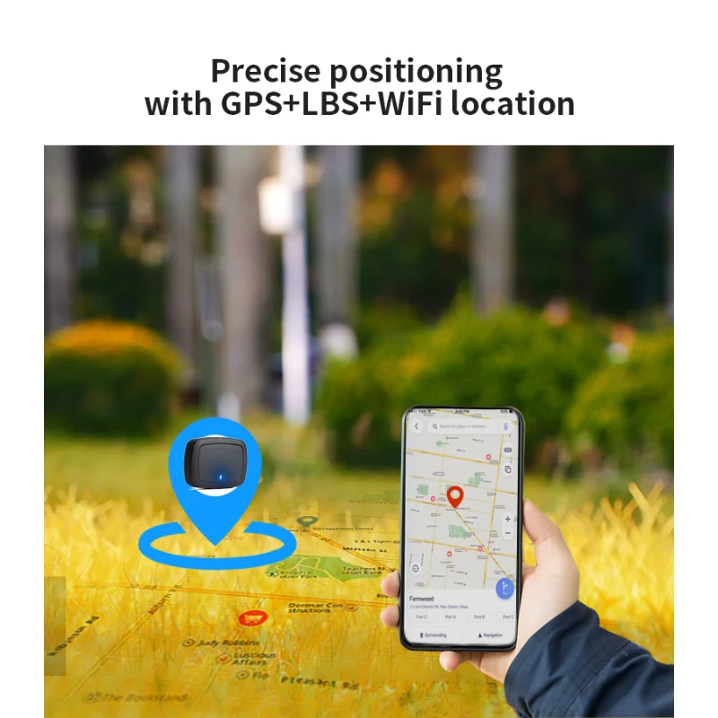 Mini Anti-lost Waterproof Ble Locator Tracer Pet Smart GPS Tracker For Pet Dog Cat Kids Collar