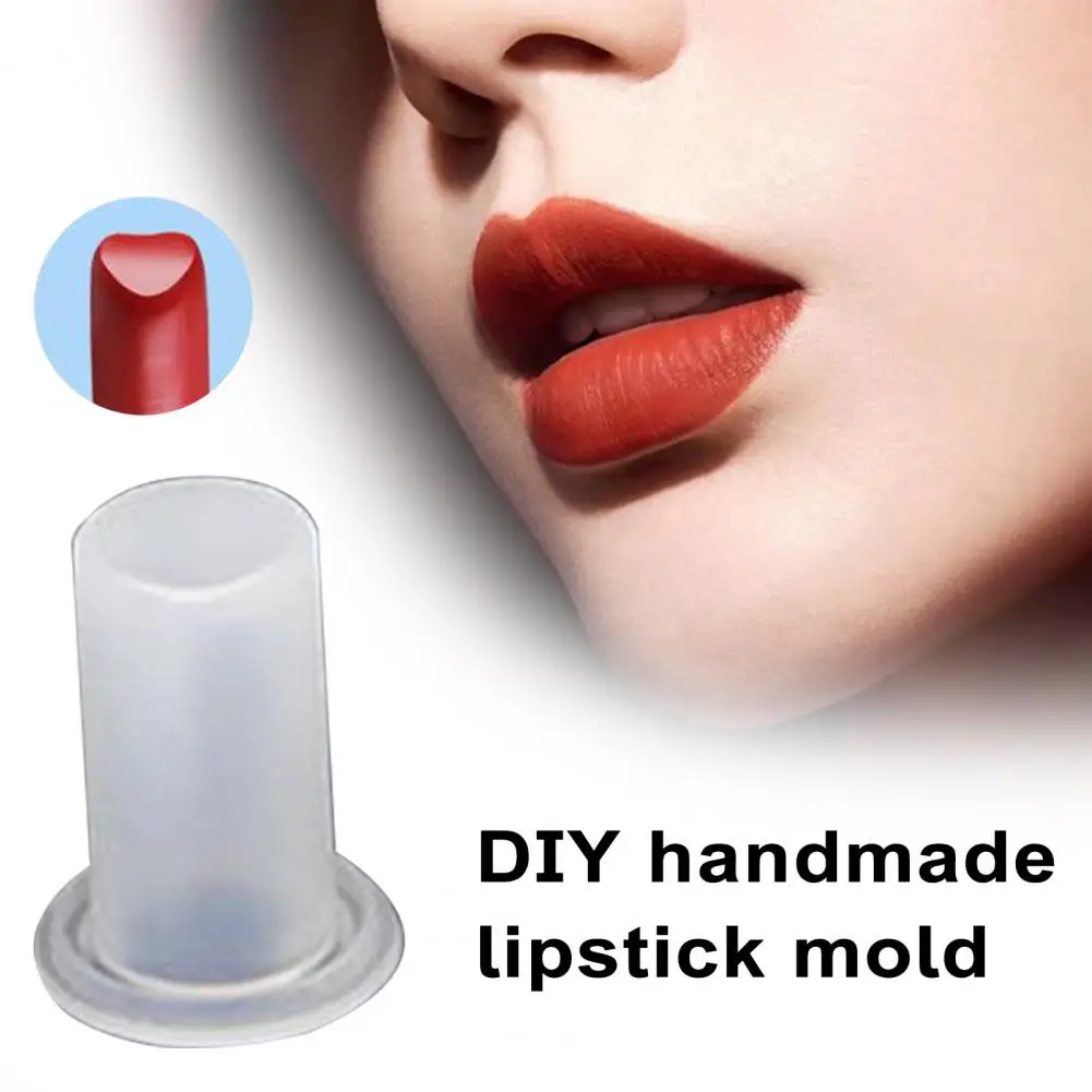 1 Set DIY Handmade Lipstick Mold Set Washable Reusable Silicone Mold for Perfectly Shaped Lipsticks