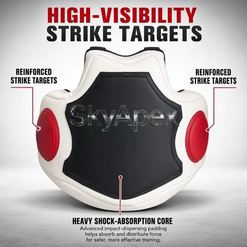 Boxing Sanda Training Chest Guard Target Fitness Combat Protective Pad for Front and Side Kick Martial Arts Practice Activities