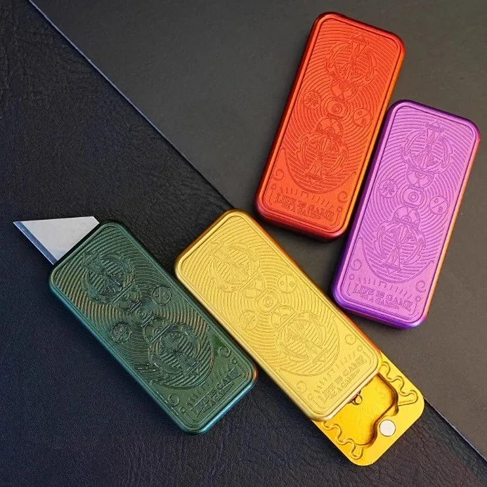 

HalooPlayer Utility knife fidget toy slider toys spinner and stress reliever fidgets antistress anxiety toy metal autismo edc